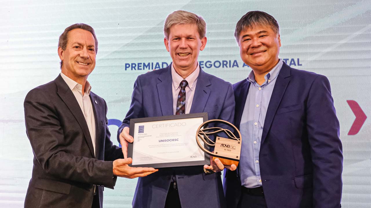 UniSociesc conquista Prêmio ESG 2022 da ADVB/SC na categoria Ambiental